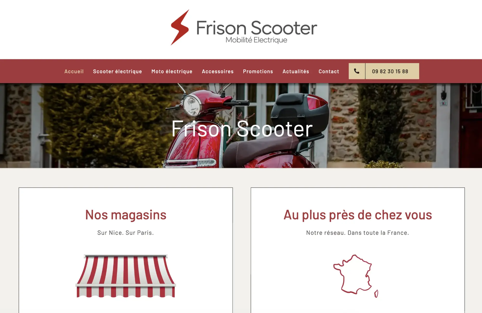 Site de Frison Scooter à partir de 2023